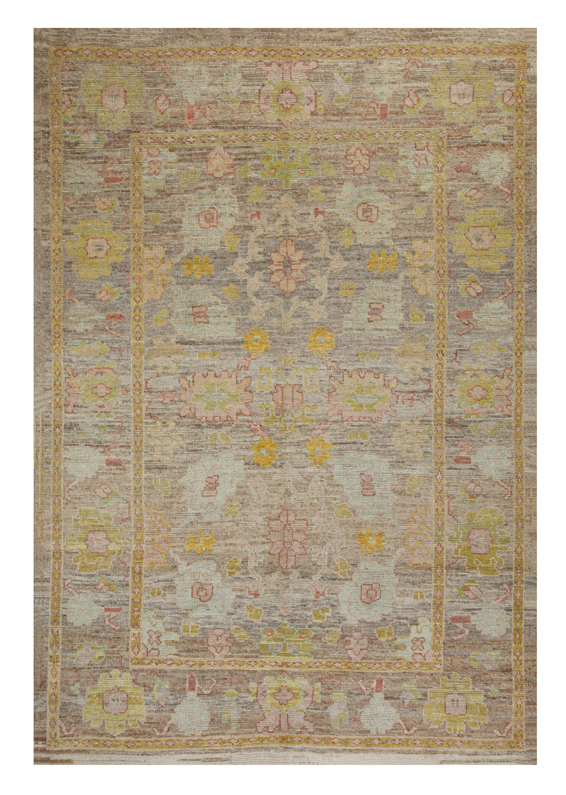new traditional area rugs from turkey, wool, standard large shape, premium tier, medium pile, in warm sand with soft aqua green accents. nunique piece with high durability, easy maintenance, resistant, geometric floral layout. nTAGS: type=area rugs; origin=turkey; age=new; style=traditional; size_class=standard large; budget_tier=premium; material=wool; pile=medium; uniqueness=unique; durability=high; repairs=easily maintained; moth=resistant; geometry=geometric floral; primary_color_family=beige; secondary_color_family=green; primary_color_label=warm sand; secondary_color_label=soft aqua green; nnThis traditional turkish design shows a balanced warm sand ground with soft aqua green detailing, presenting a medium brightness level, earthy and warm color mood, balanced and decorative pattern density in a classic allover floral geometric family, with a premium price impression. nnMotifs: stylized palmettes, rosettes, vine scrolls, geometric floral clusters, border meanders, soft medallion traces. nSuitable rooms: living room, dining room, bedroom, study, library, hallway, formal sitting room. nBrightness_Class: medium; Price_Class: premium; Motif_Class: mixed;