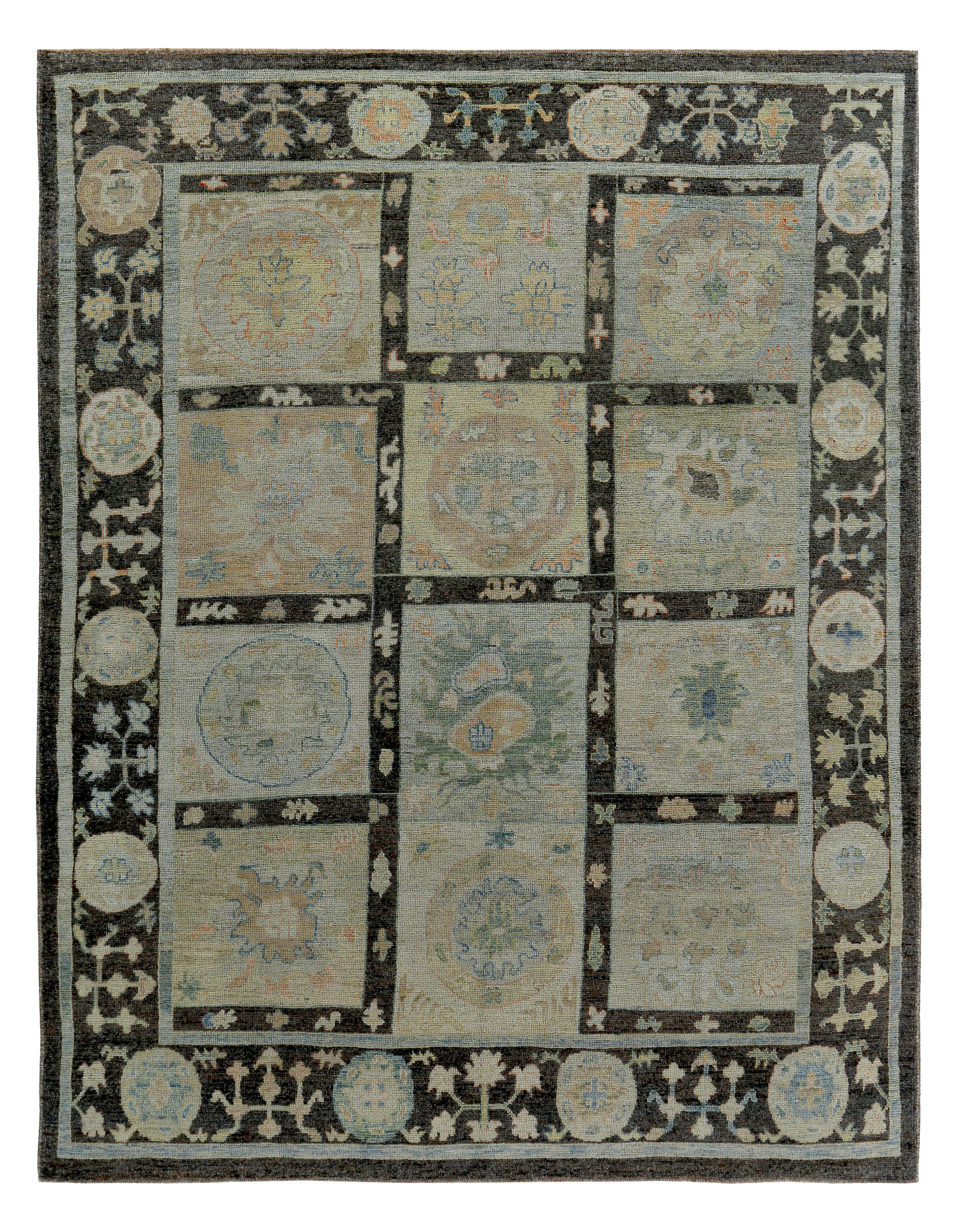 Persian Muted Blue & Beige Luxury Oversize Palace Rug SKU 89306