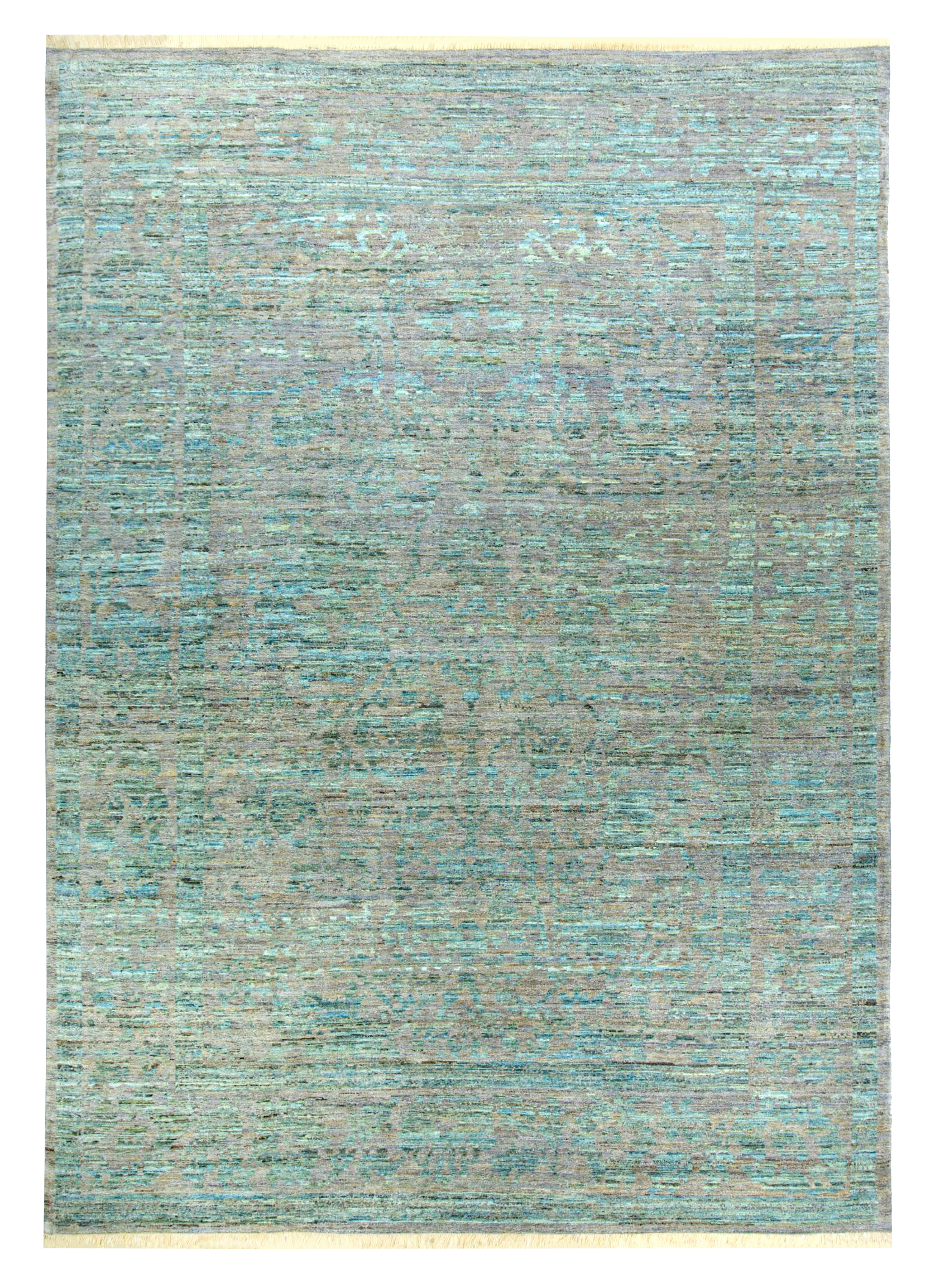 Persian Oushak Beryl Green with Silver Blue Oversize Rug SKU 89957
